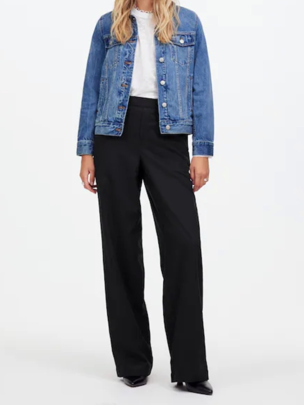 Pull-On Straight Pants in Drapey Twill